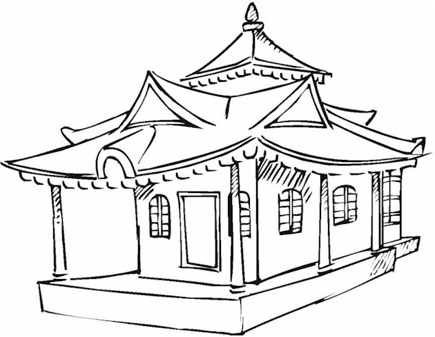 630x489 Asian Coloring Page