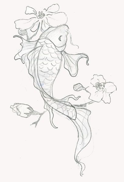 407x596 110 Best Japanese Koi Fish Tattoo Designs And Drawings Koi Fish