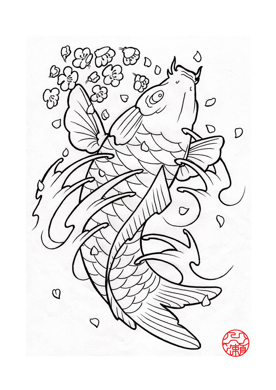 900x1273 Japanese Koi 2 By Laranj4
