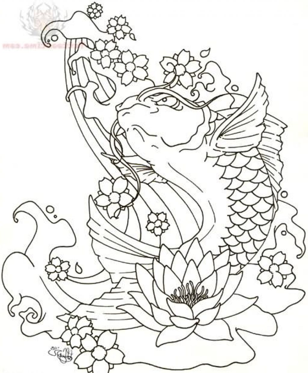1024x1241 Japanese Koi Fish Tattoo Designs