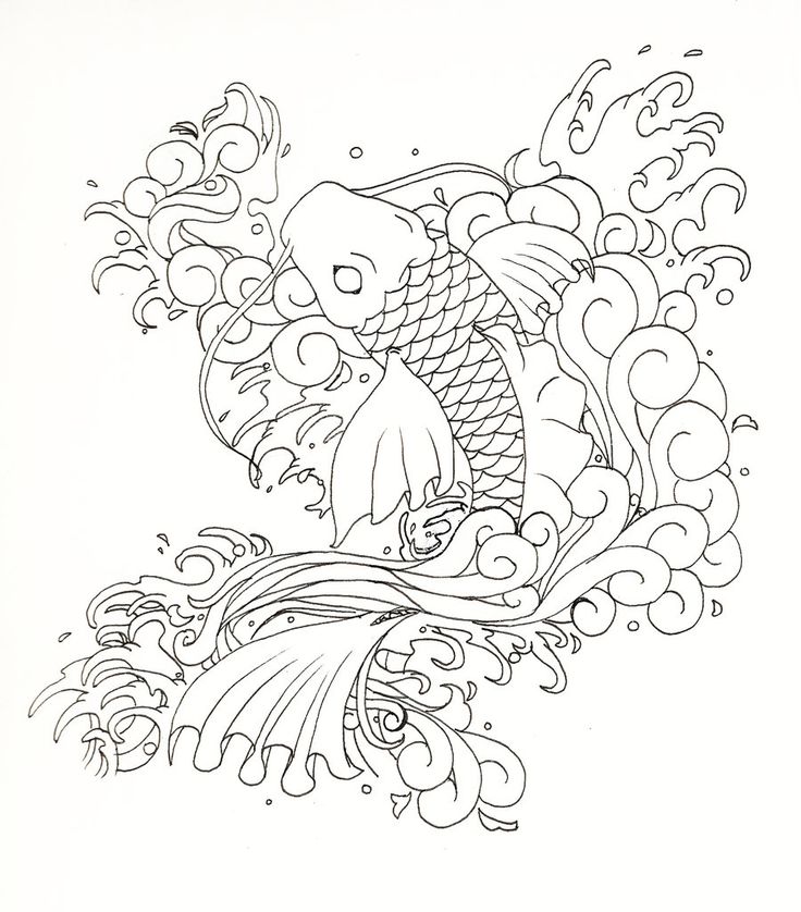 Japanese Koi Drawing at GetDrawings | Free download