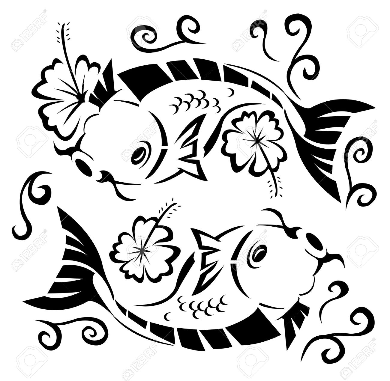 1300x1271 Japanese Koi Fish Clipart