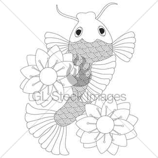 325x325 Koi Fish And Lotus Gl Stock Images