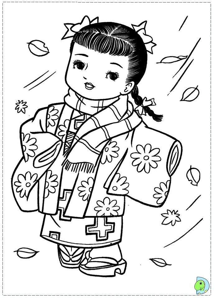 691x960 Japanese Coloring Pages For Girls Preschool In Fancy Print Image