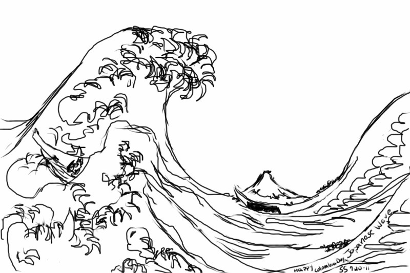 800x533 Art For The Joy Of It Japanese Wave Sketch