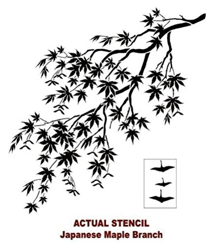 425x499 Stencil Japanese Maple Branch