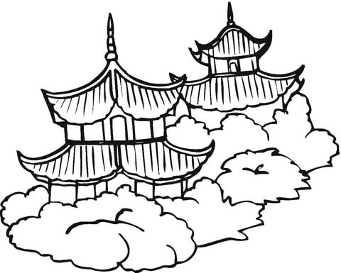 480x385 Pagodas Coloring Page Free Printable Coloring Pages