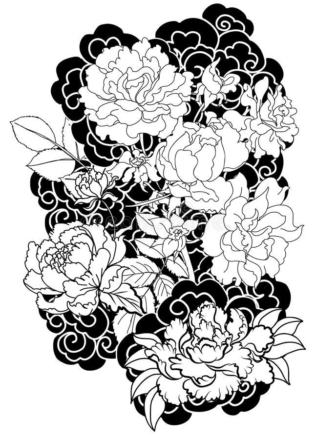 647x900 Unique Japanese Peony Drawing 2018