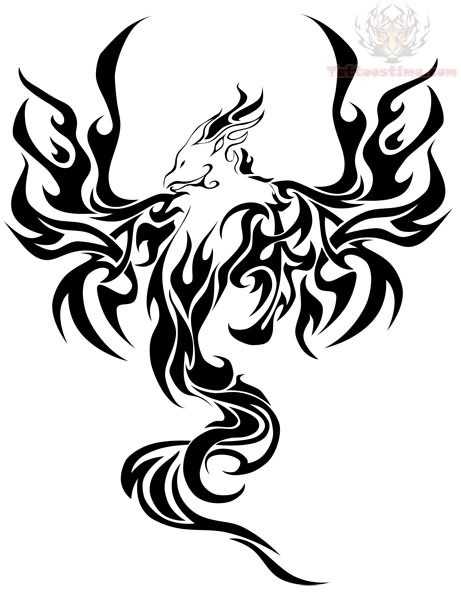 461x595 Japanese Phoenix Tattoo Sample