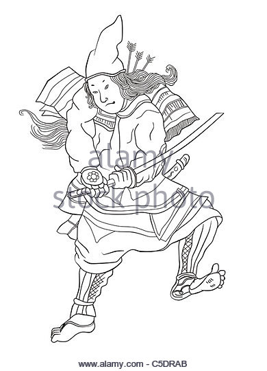 390x540 Japanese Samurai Warrior Drawing Sword Stock Photos Amp Japanese