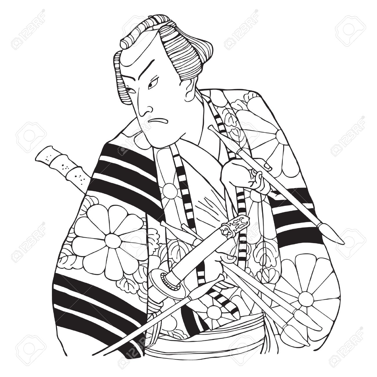 Japanese Samurai Drawing at GetDrawings | Free download