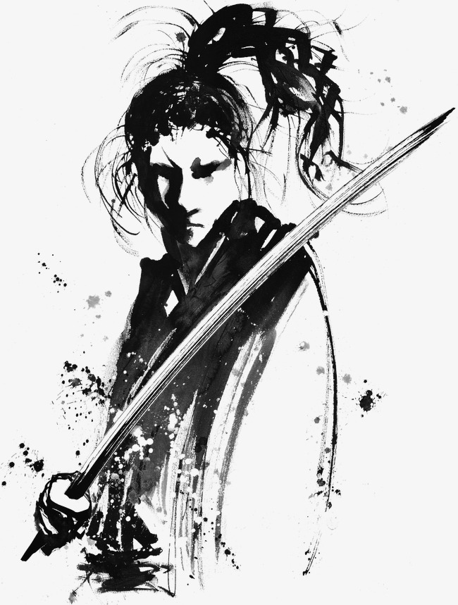 650x859 Japanese Samurai Ink, Ink, Japan, Samurai Png Image And Clipart