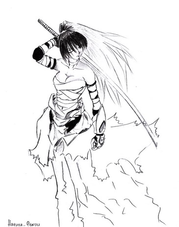 365x463 Samurai Girl By Harukatenou