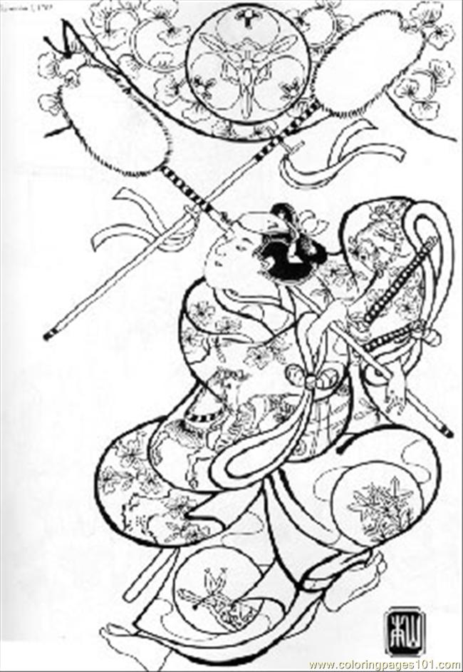 650x942 Free Printable Japanese Coloring Pages