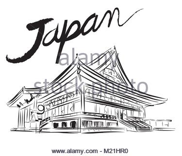 375x320 Hand Drawn Of Sensoji Ji Temple