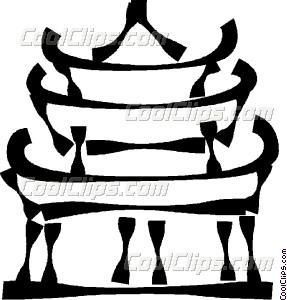 287x300 Japanese Temple Vector Clip Art
