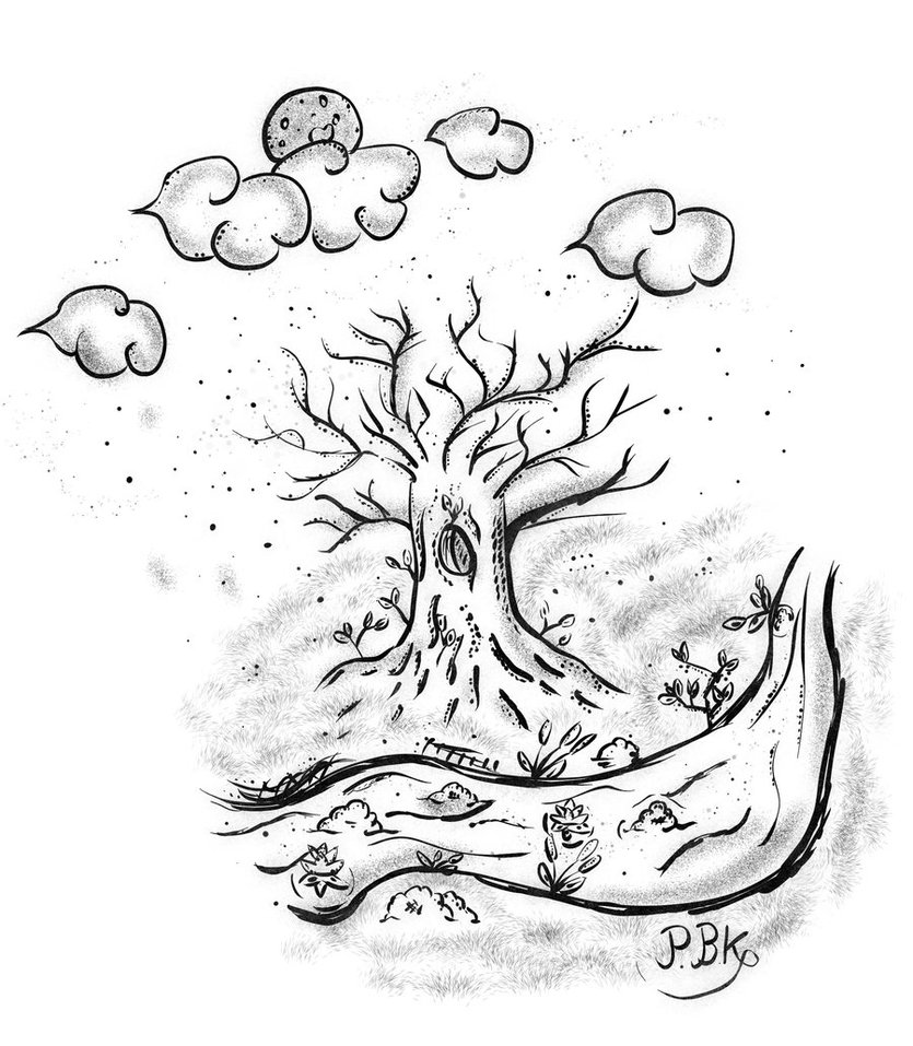 835x957 Japanese Tree Art By Nanashioni