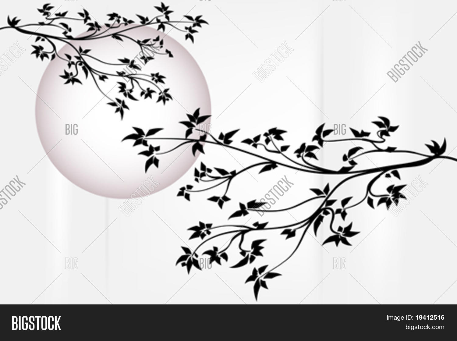 1500x1119 Silhouette Tree Purple Moon