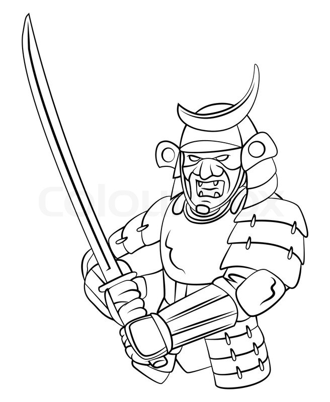 656x800 Samurai Warrior Stock Vector Colourbox