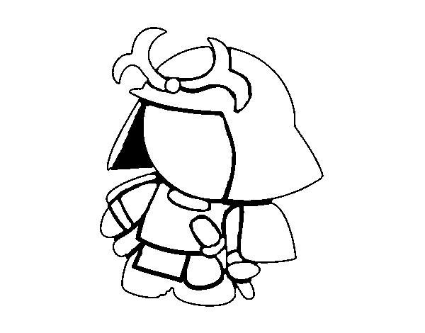 600x470 Samurai In Armor Coloring Page