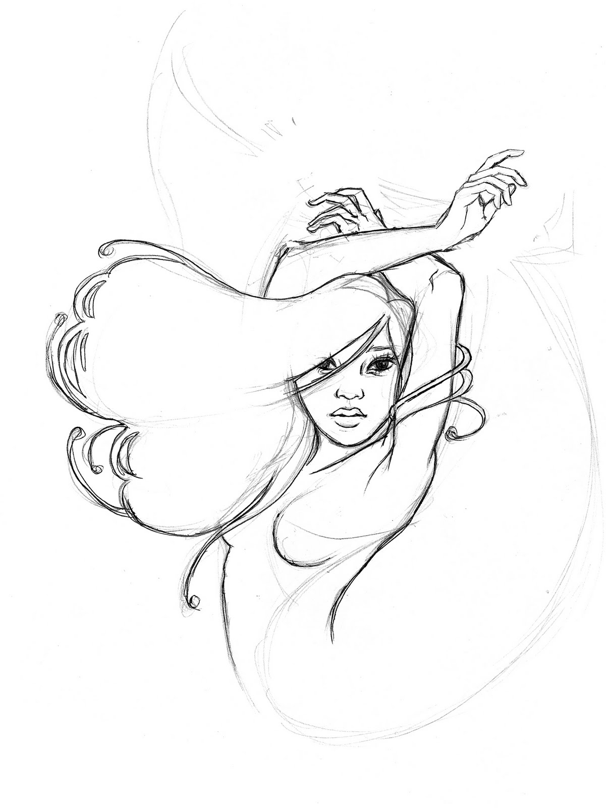 1201x1600 Sketch For New Painting