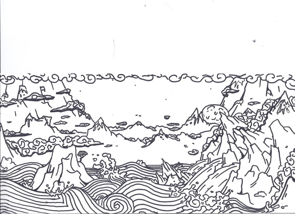 1024x745 Japanese Ink Drawing By Jackol1996