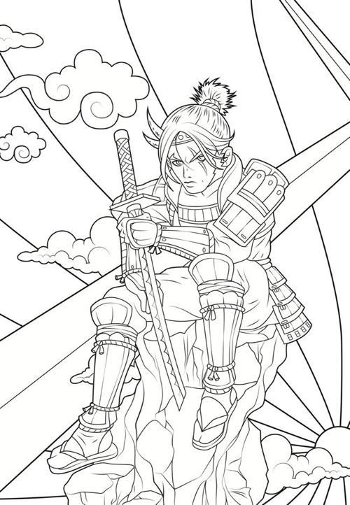 500x722 Japanese Coloring Books For Adults