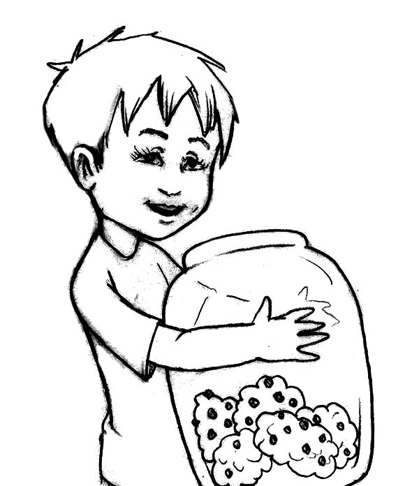 600x696 Drawing Cookie Jar Coloring Pages Coloring Sky
