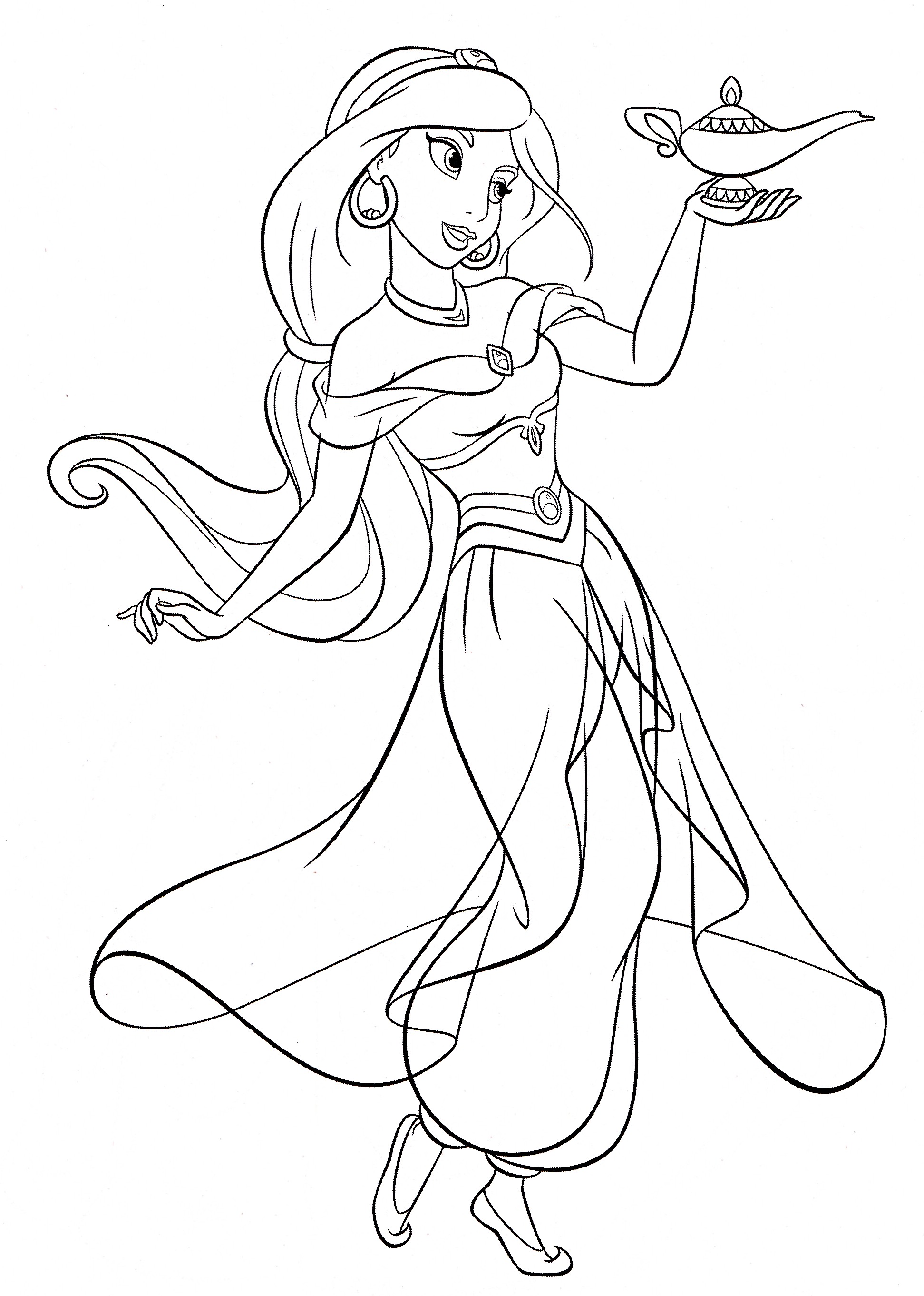 1943x2723 Jasmine Coloring Pages Free Draw To Color