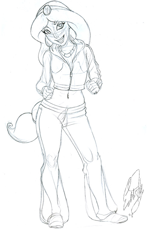 487x757 Jasmine Sketch By Eddieholly