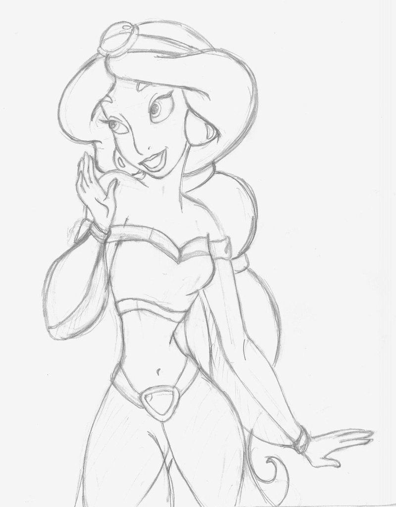 800x1024 Jasmine Sketch By Cathleen86