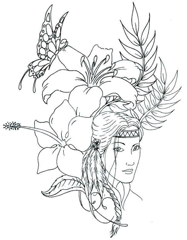 618x791 Jasmine Flower Coloring Pages Genesisar.co