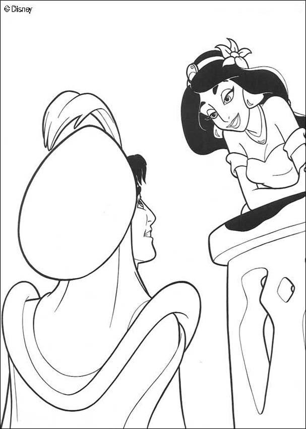607x850 Aladdin Coloring Pages
