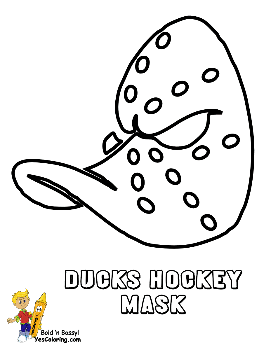 928x1200 Duck Hockey Mask Printable