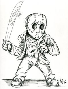 236x309 Jason Voorhees Mask Drawing Sketch Coloring Page