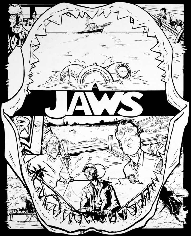 804x993 Jaws Bw By Rpdub