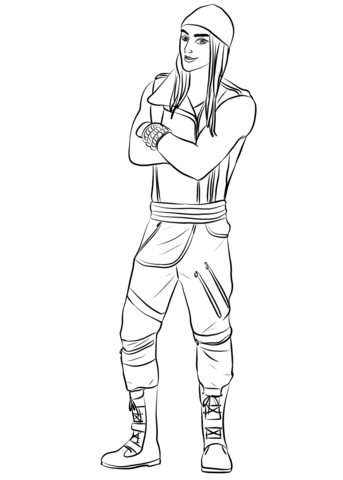 343x480 Jay From Descendants Coloring Page Free Printable Coloring Pages