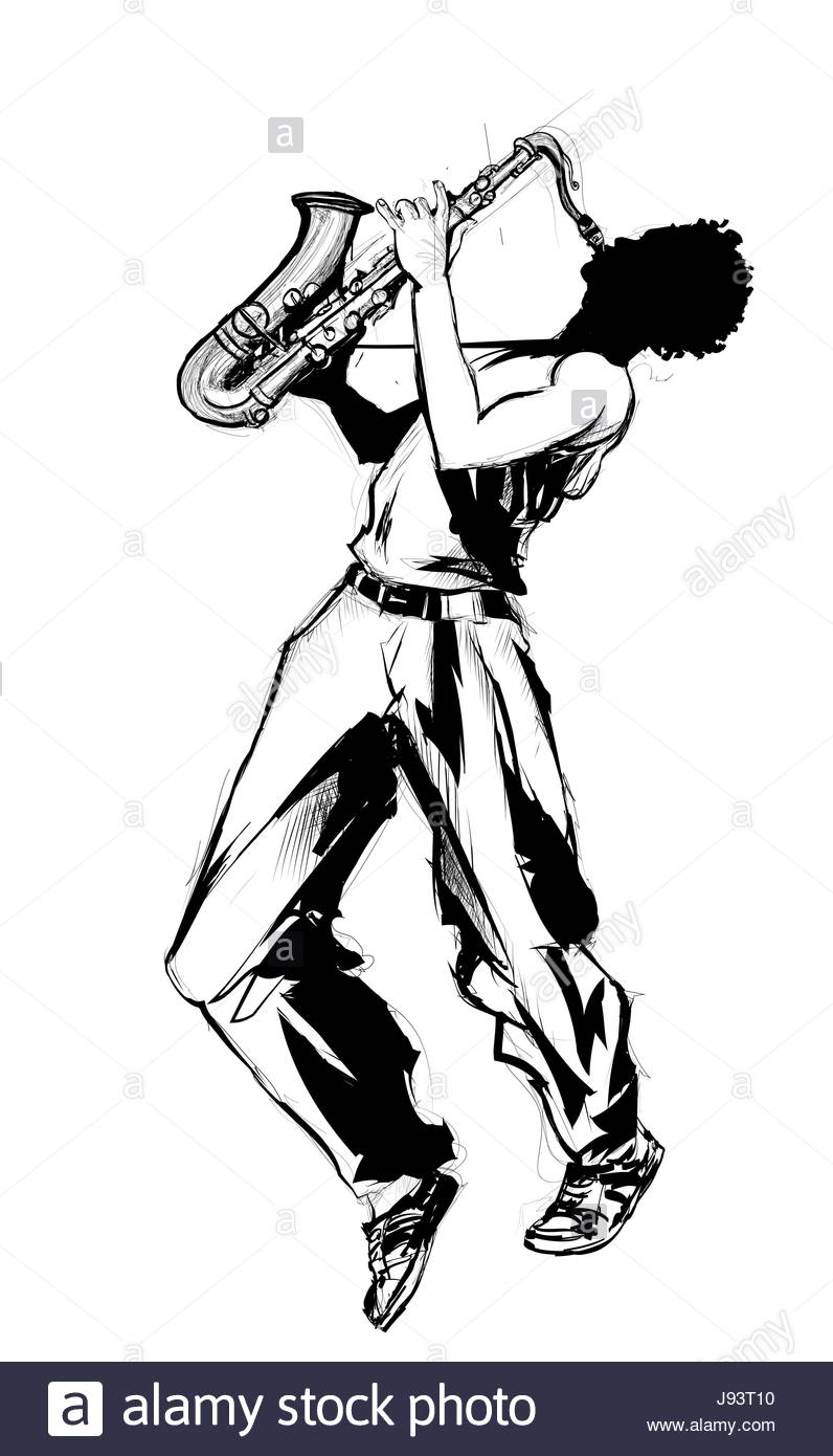 796x1390 Jazz Saxophone Player