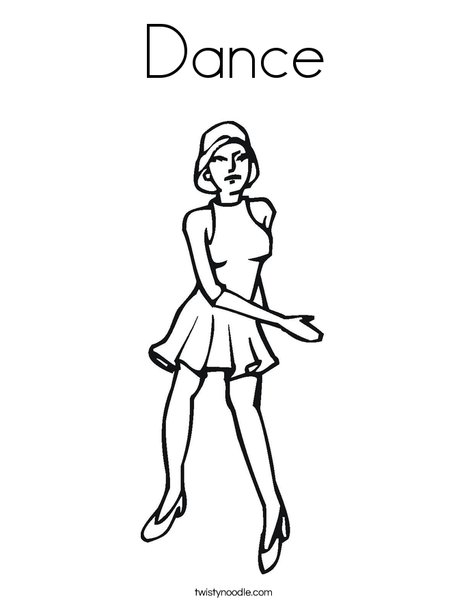 468x605 Dance Coloring Page