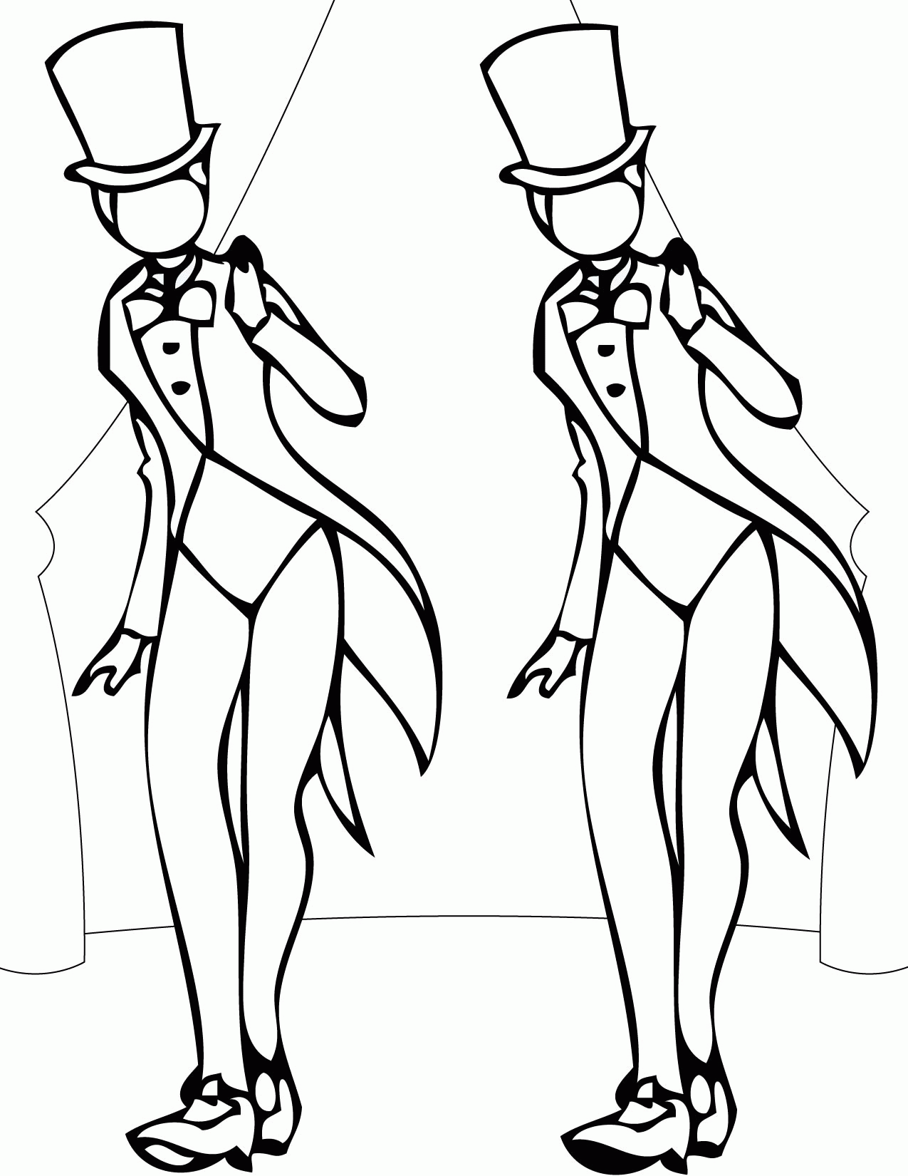 1275x1650 Dancing Coloring Page 501135