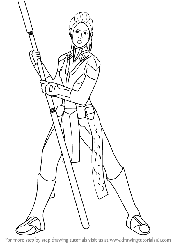 598x844 Learn How To Draw Bastila Shan From Star Wars (Star Wars) Step By