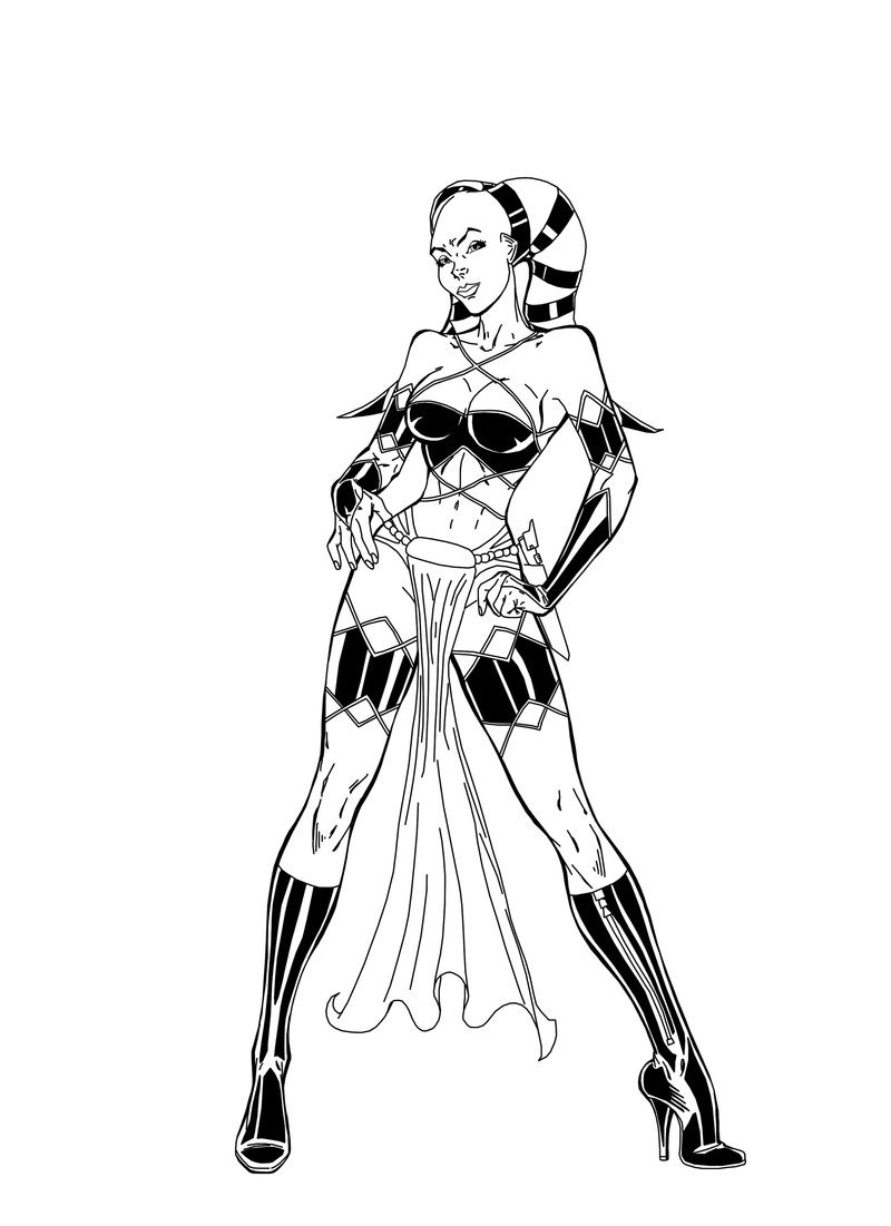 800x1101 Twi'Lek Jedi Inked By Ahnirr