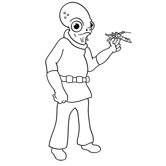 540x540 How To Draw Admiral Ackbar From Star Wars