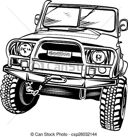 439x470 Off Road Jeep Clipart