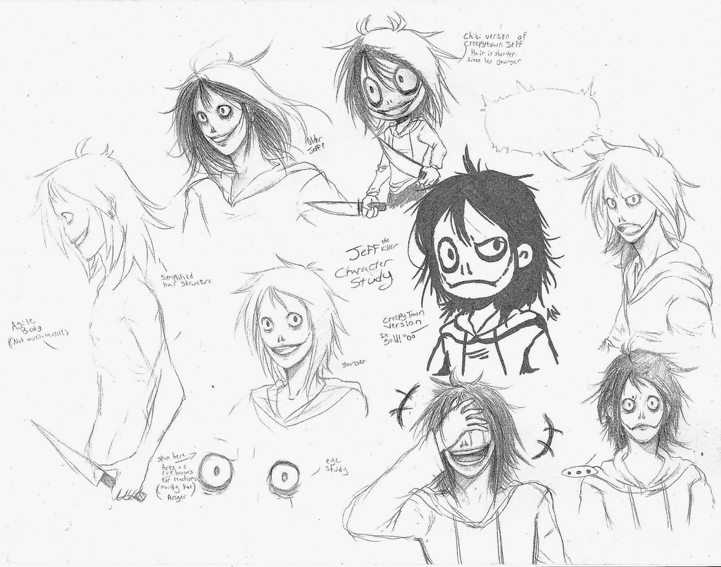 1024x805 Jeff The Killer Drawing By Beautyandthebeer