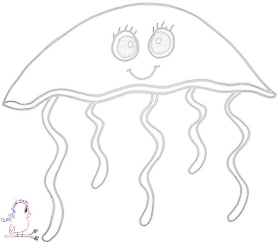 550x476 Don'T Be Jelly Jellyfish Drawing
