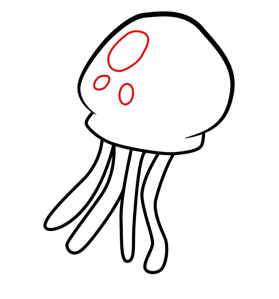 1080x1160 How To Draw A Spongebob Jellyfish