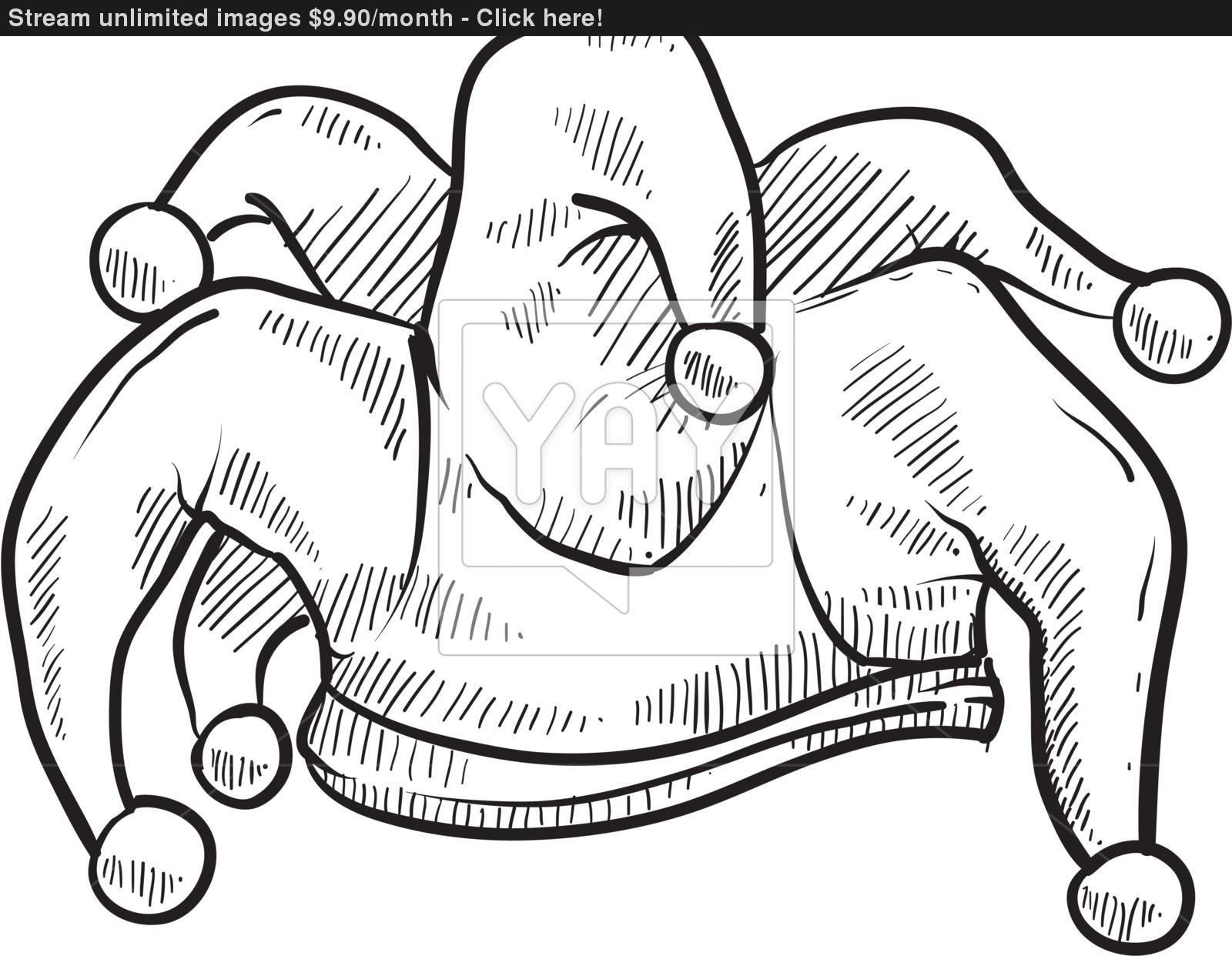 1600x1242 Jester Cap Sketch Vector