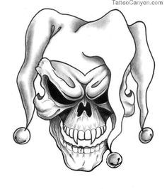236x266 Skull Joker Tattoo