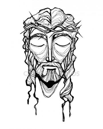360x450 Jesus Christ Face Stock Vector Bernardojbp